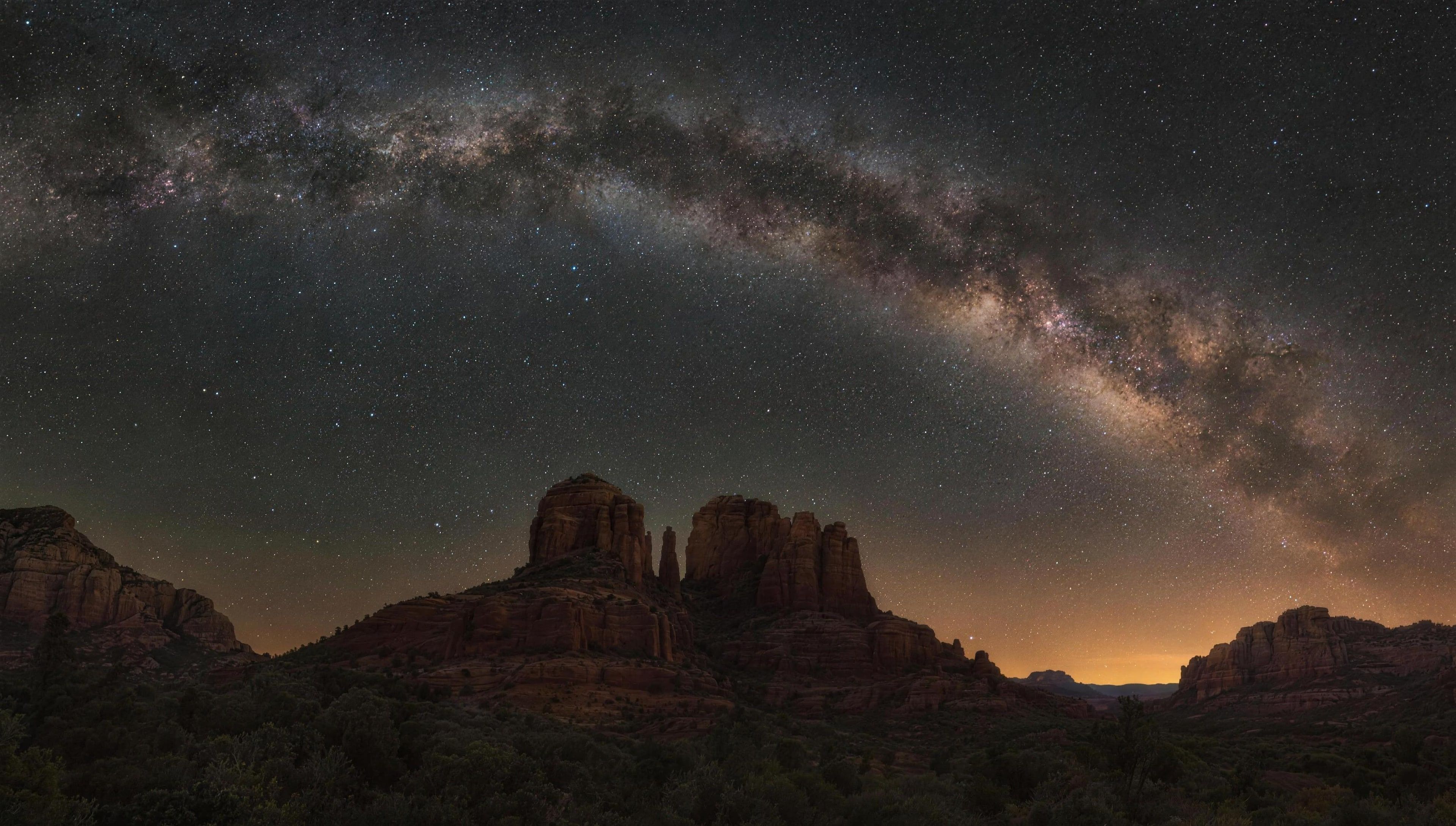 The Milky Way above Cathedral Rock, Sedona